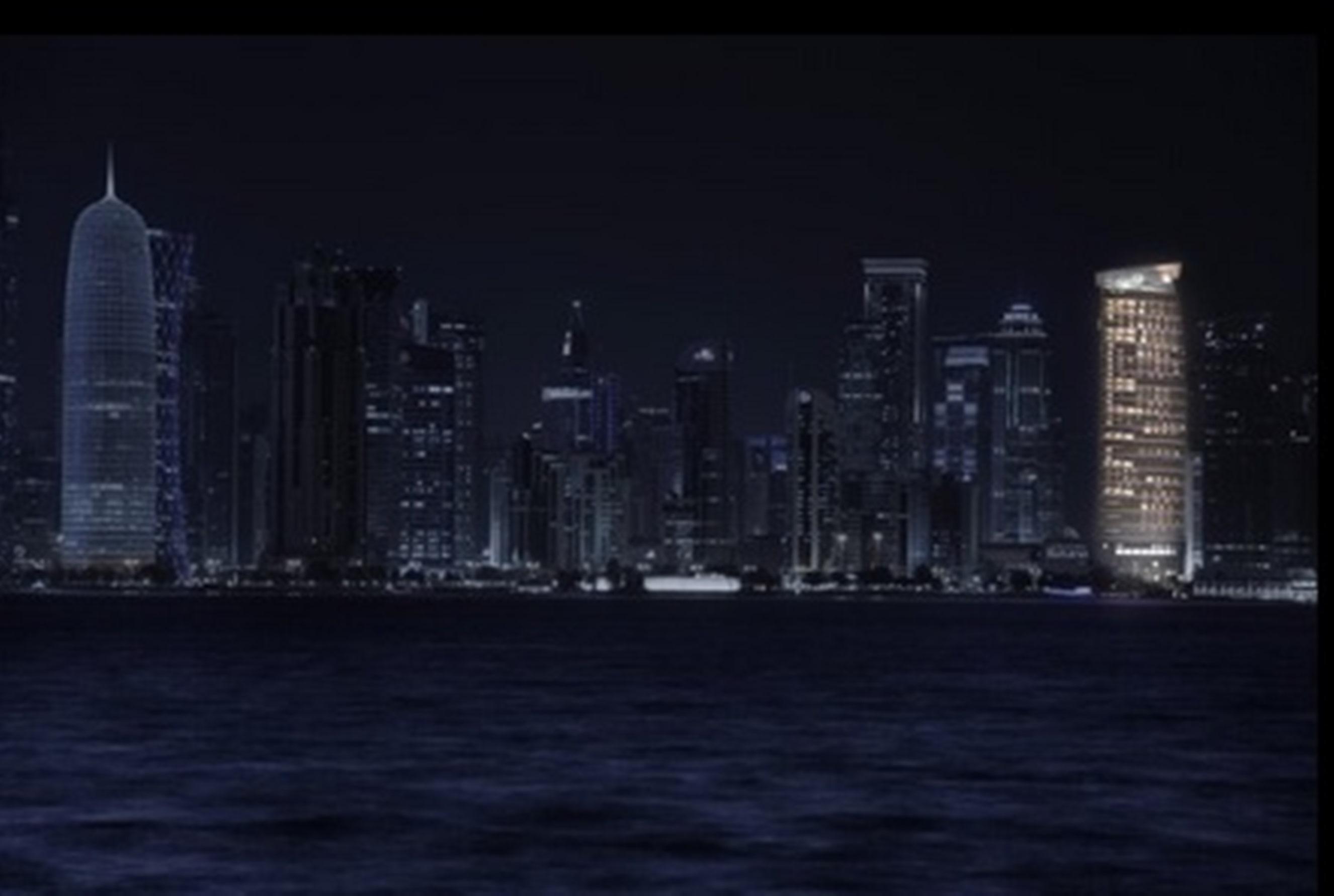 City Centre Rotana דוחה מראה חיצוני תמונה Doha skyline at night